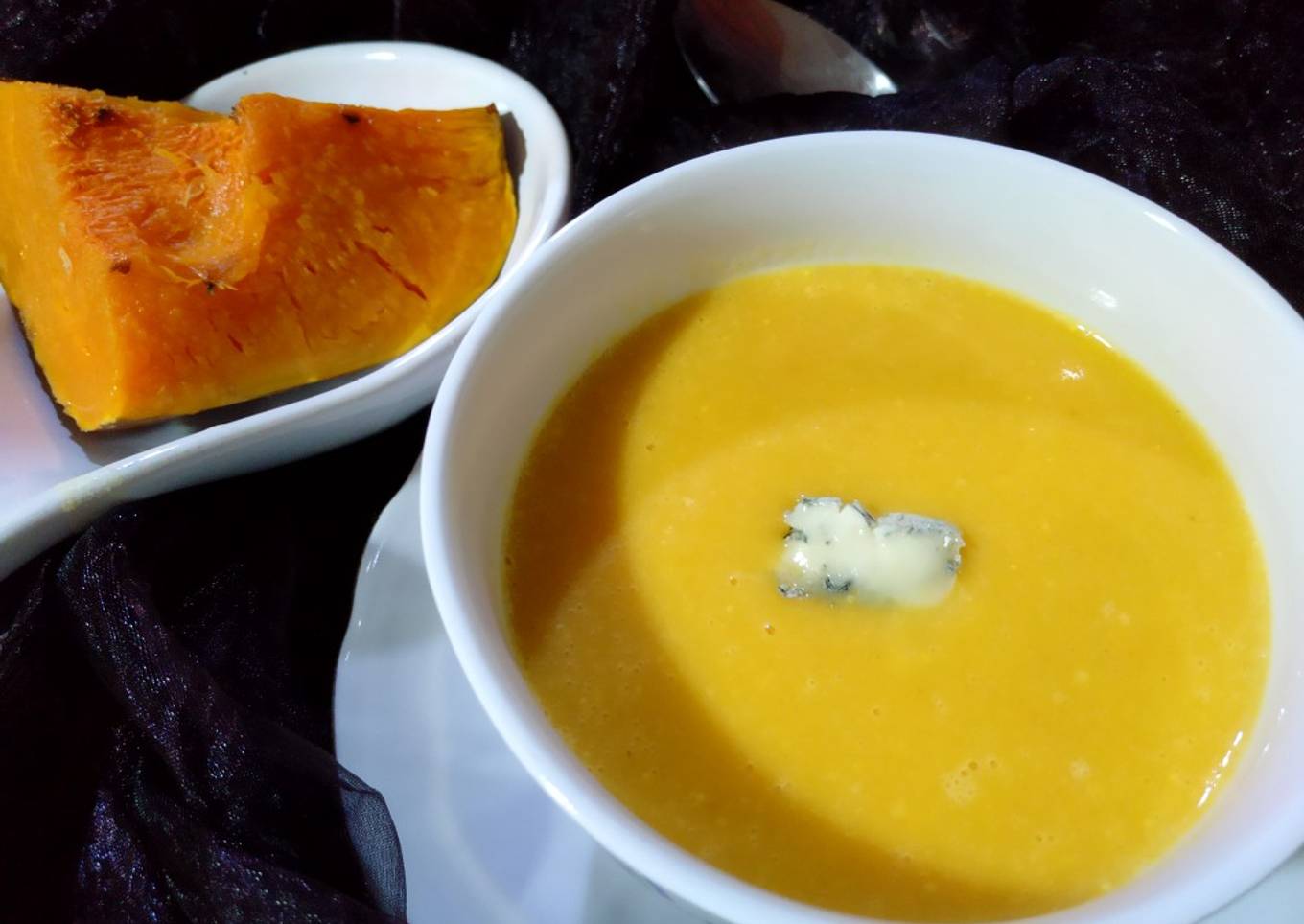 Crema de calabaza y Gorgonzola
