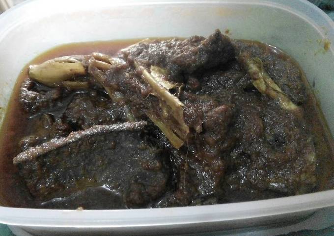 Standar Resep bikin Rendang hati sapi  sedap