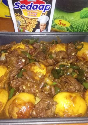 Foto resep Daging+ telur bumbu kecap