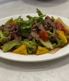 bông cải xào thịt bò