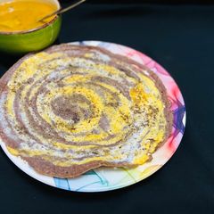 A picture of Ragi egg dosa.