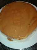 Flan de horchata con queso y toffe