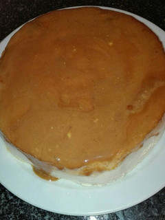 Una foto de Flan de horchata con queso y toffe