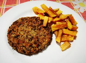 Una foto de Hamburguesas de Porotos Aduki (Receta Vegetariana) #SinCarne