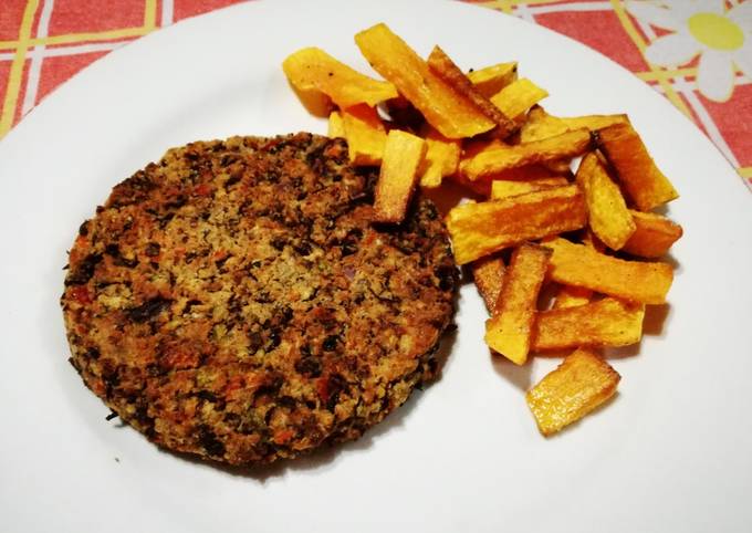 Hamburguesas de Porotos Aduki (Receta Vegetariana) #SinCarne Receta de Rox  Zeta- Cookpad