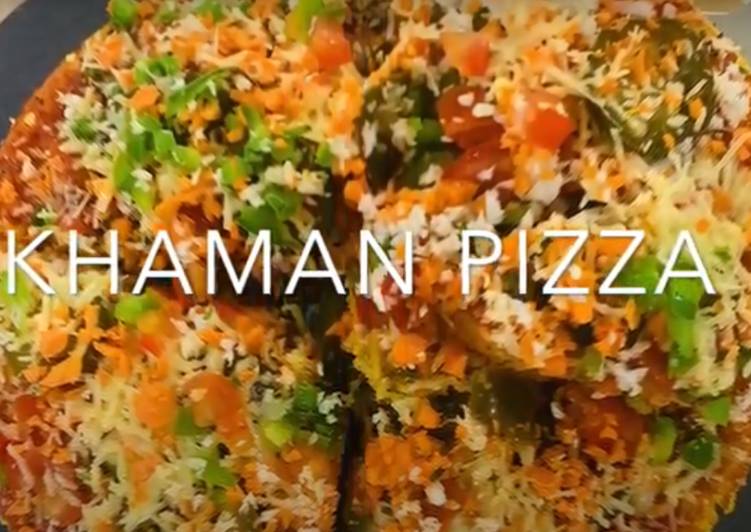 Steps to Prepare Ultimate Dhokla Pizza Recipe