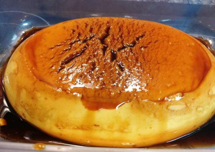 85. Flan de vainilla sin huevo y sin horno