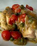 Pollo con tomatitos y vinagre de Módena