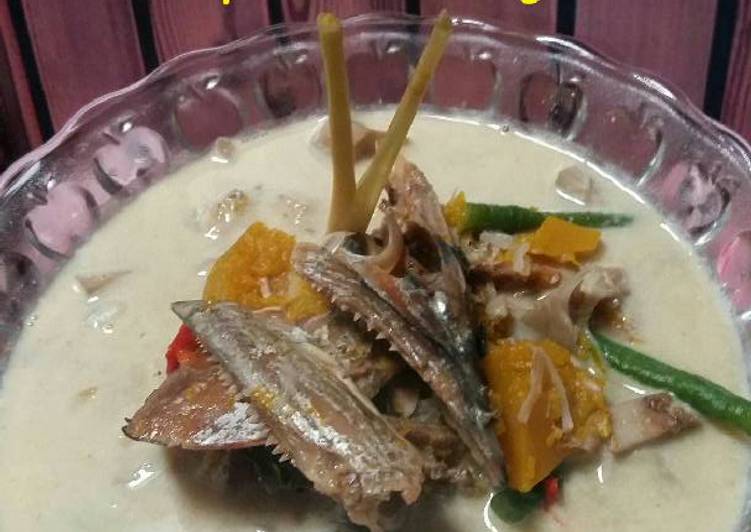 Cara mudah mengolah Sayur labu santan kepala ikan telang yang Sempurna