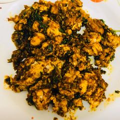 A picture of Mutton brain fry.