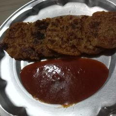 A picture of पोहा पोटॅटो कटलेट (Poha potato Cutlet).