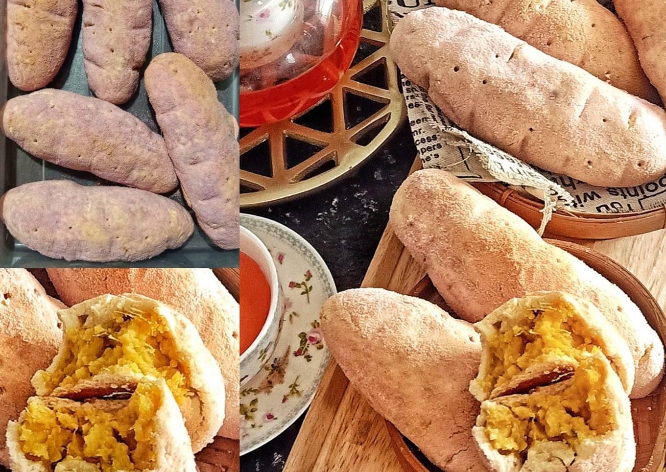 Resep Korean Sweet Potato Mochi Bread