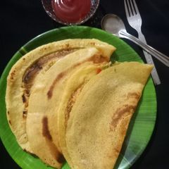Instant moong dal spring dosa A picture of Instant moong dal spring dosa.
