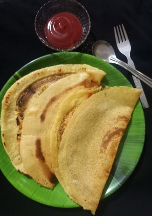 A picture of Instant moong dal spring dosa.