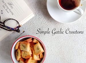 Foto resep Simple Garlic Croutons
