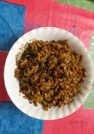 A picture of Long beans poriyal.