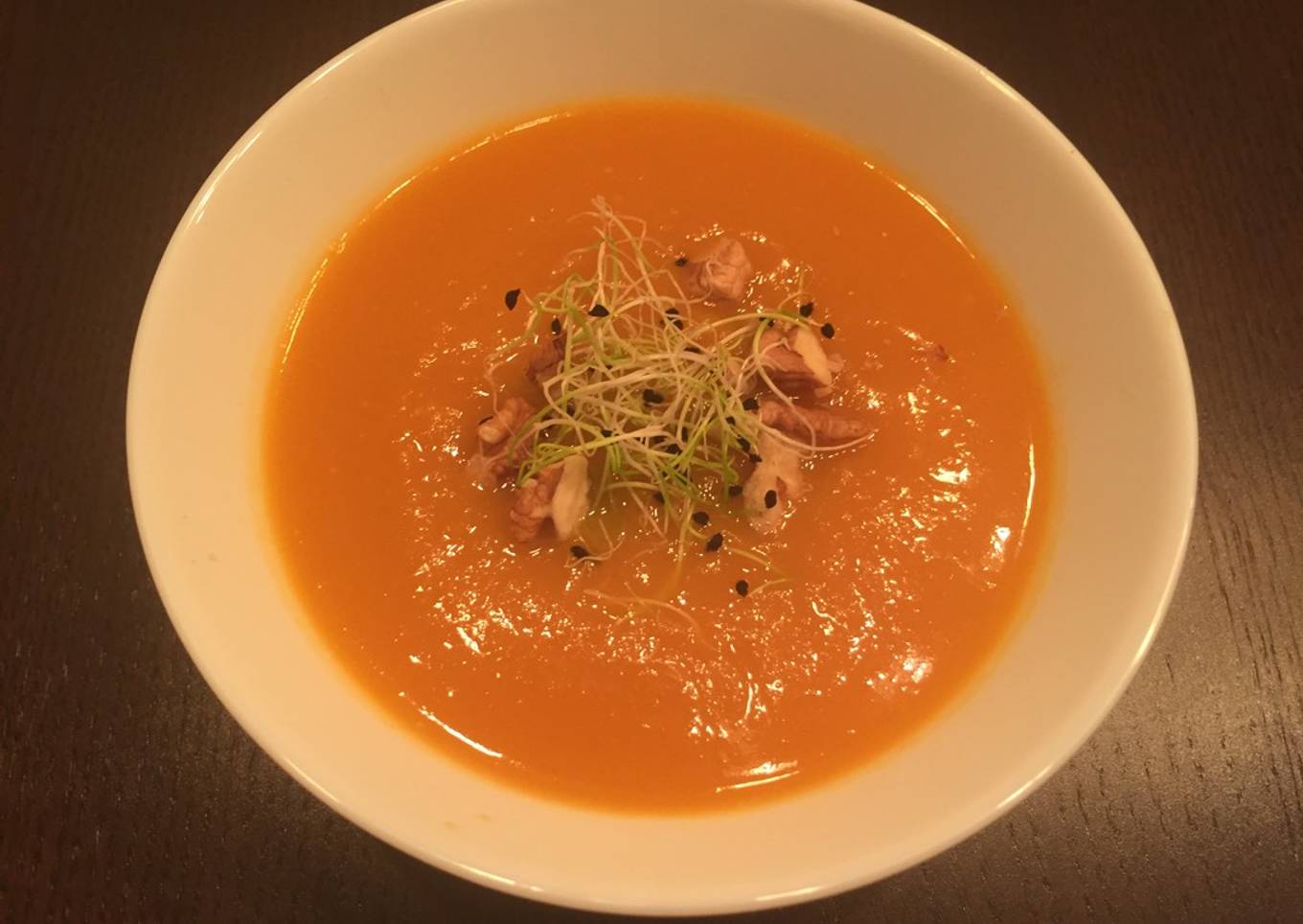 Crema de calabaza y jengibre