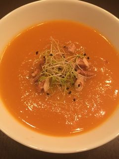 Una foto de Crema de calabaza y jengibre
