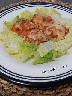 Una foto de Huevos rellenos vegetarianos gratinados