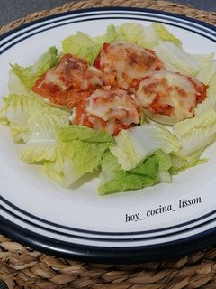 Una foto de Huevos rellenos vegetarianos gratinados