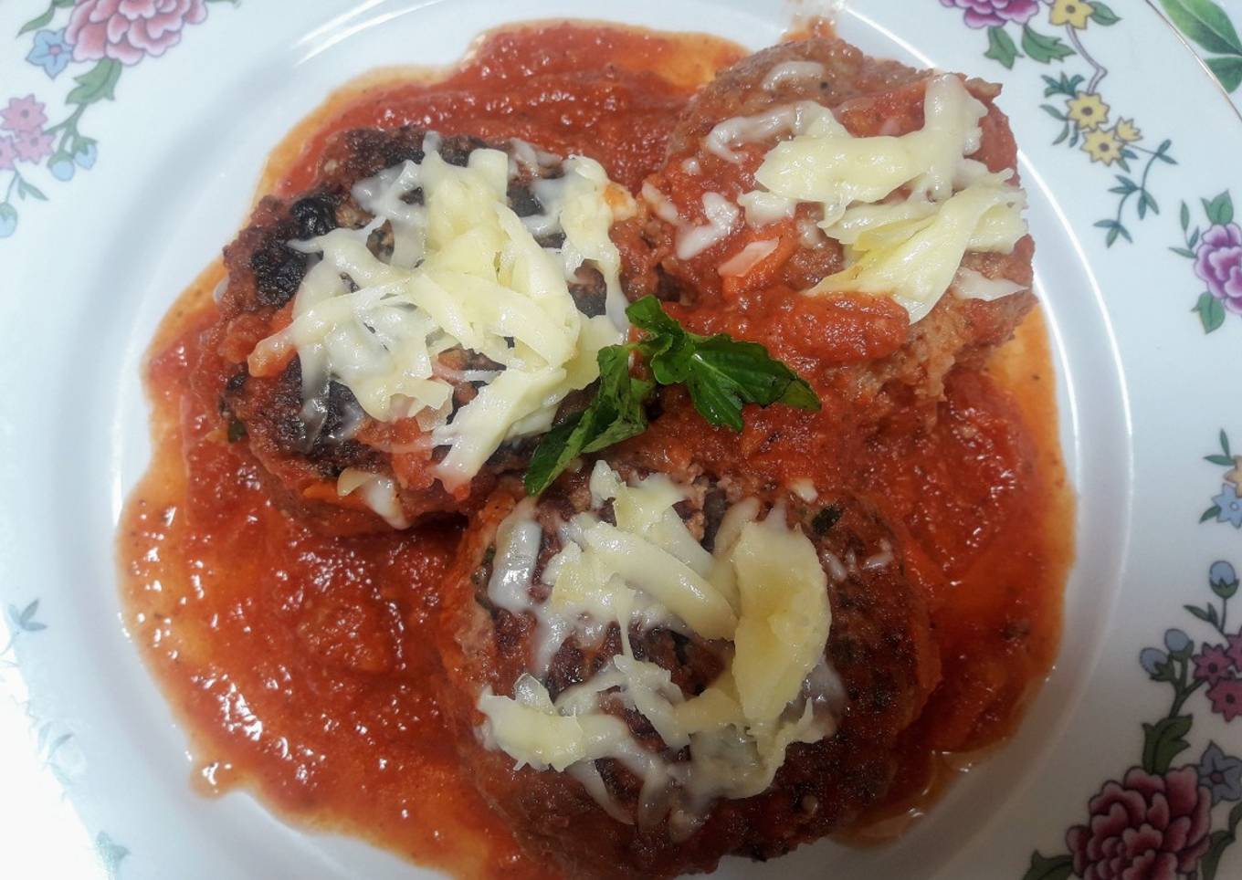 Albóndigas Caseras con queso mozzarella🇵🇪