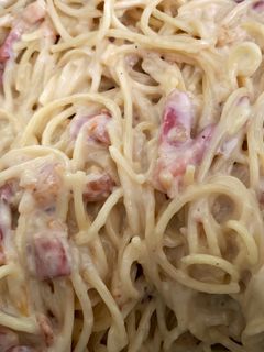 Una foto de Espaguetis carbonara