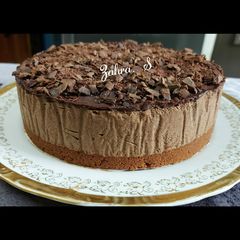 A picture of Chocolate Mousse Cake without gelatin & agar agar.