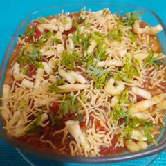 A picture of Kathiyawadi Sev Tameta Nu Saak (Dhaba Style).