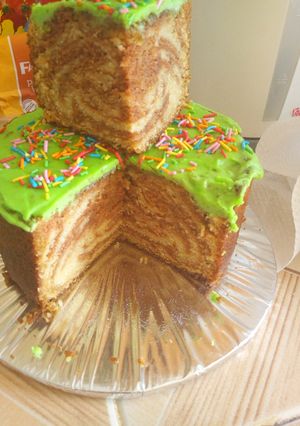 A picture of Easy Marble Cake #HealthyBakingContest.