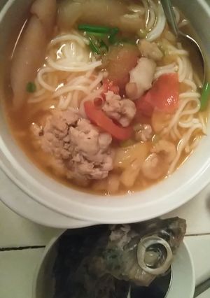 Hình của món Bún cá ngừ kiểu mèo.
