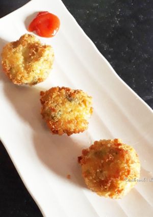 Foto resep Chicken nugget with spinach Quick melt chesee