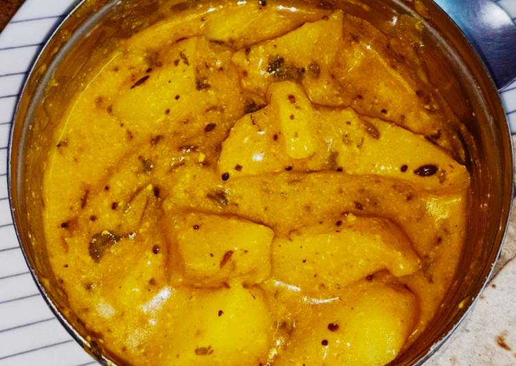 Curd aloo sabji