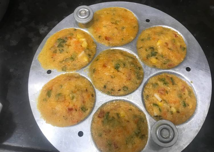 Recipe of Perfect Veg Suji idli-rava idli