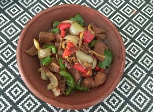 Foto resep Sapi Lada Hitam & Paprika Merah Hijau