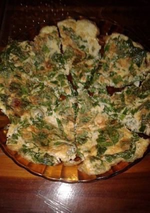 Foto resep Telor dadar daun melinjo