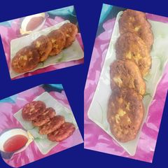 A picture of Alu aur Besan Ki Tikki.