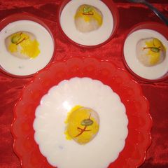 A picture of Malai Rasgulla.
