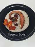 White Polenta with Octopus Tentacles