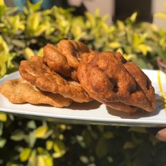 A picture of Funkaso(savoury flour Dumplings).