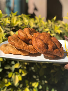 A picture of Funkaso(savoury flour Dumplings).
