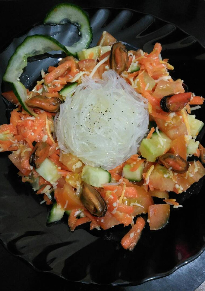 Una foto de Ensalada con fideos chinos