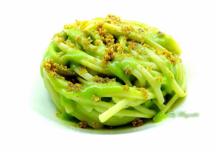 Simple Way to Make Favorite Linguine con crema di broccoletti e bottarga, e farina di mais gialla per polenta bruciata con alici