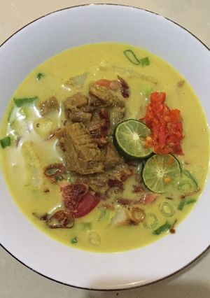 Foto resep Soto daging santan