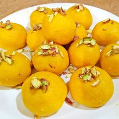 Besan ke laddo A picture of Besan ke laddo.