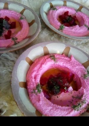 A picture of Pink Beet Hummus.
