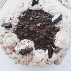 A picture of Black forest cake.