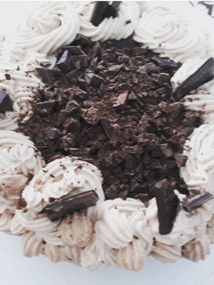 A picture of Black forest cake.
