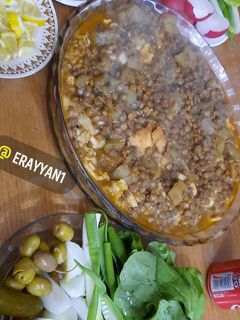 صورة لوصفة فته عدس مع باذنجان