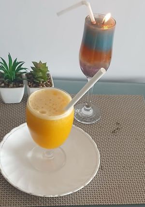 A picture of Orange lemon juice/ cooled refreshing drink.