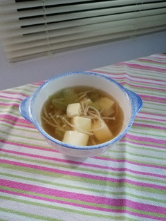 Foto resep Sup Miso Egg Tofu, Enoki dan Sawi Putih